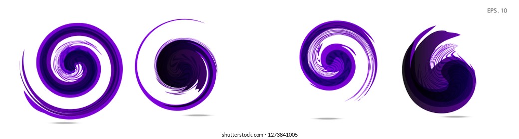 Collection of modern abstract graphic elements. Vortex vector background. Templates for logo design, leaflets or presentations. Vector illustration