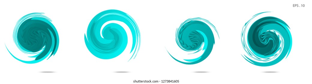 Collection of modern abstract graphic elements. Vortex vector background. Templates for logo design, leaflets or presentations. Vector illustration