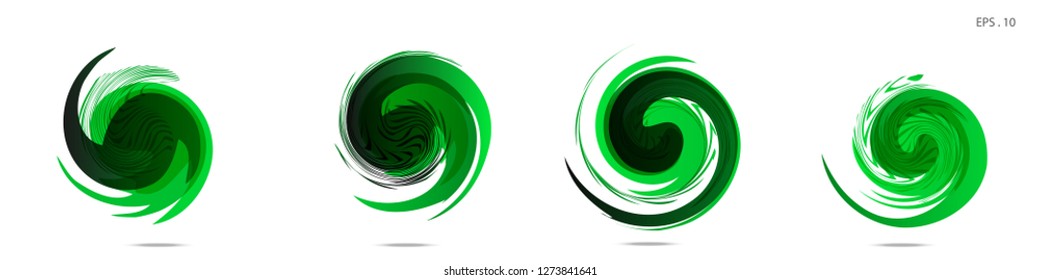 Collection of modern abstract graphic elements. Vortex vector background. Templates for logo design, leaflets or presentations. Vector illustration