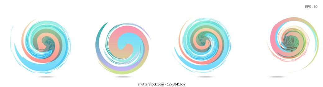 Collection of modern abstract graphic elements. Vortex vector background. Templates for logo design, leaflets or presentations. Vector illustration