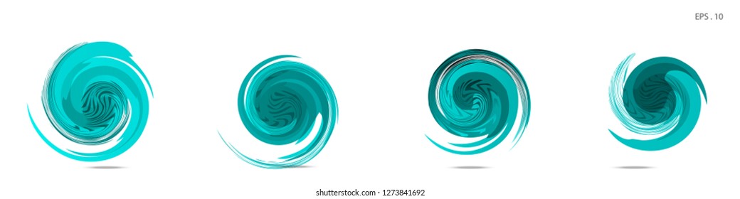 Collection of modern abstract graphic elements. Vortex vector background. Templates for logo design, leaflets or presentations. Vector illustration