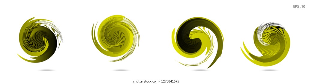 Collection of modern abstract graphic elements. Vortex vector background. Templates for logo design, leaflets or presentations. Vector illustration