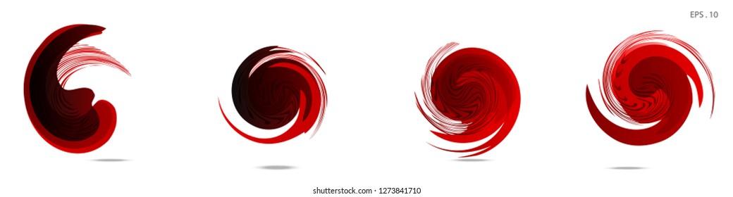 Collection of modern abstract graphic elements. Vortex vector background. Templates for logo design, leaflets or presentations. Vector illustration