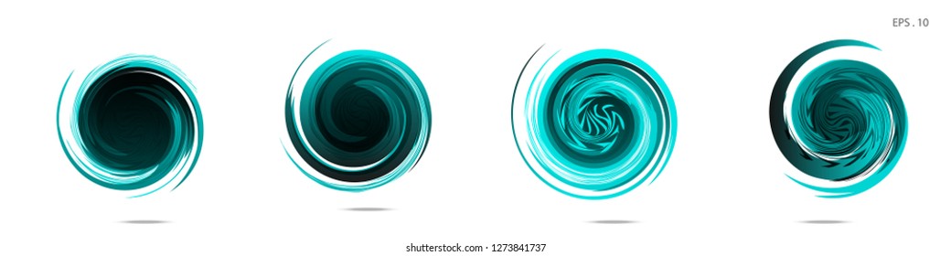 Collection of modern abstract graphic elements. Vortex vector background. Templates for logo design, leaflets or presentations. Vector illustration