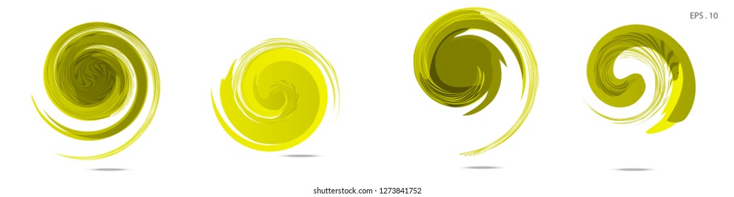 Collection of modern abstract graphic elements. Vortex vector background. Templates for logo design, leaflets or presentations. Vector illustration
