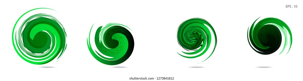 Collection of modern abstract graphic elements. Vortex vector background. Templates for logo design, leaflets or presentations. Vector illustration