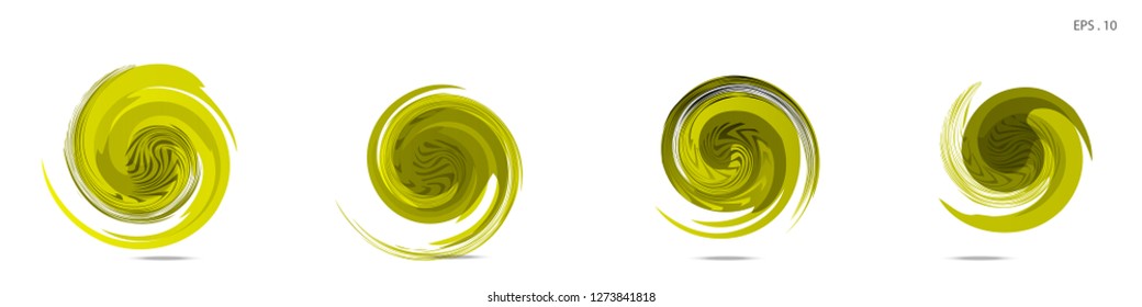 Collection of modern abstract graphic elements. Vortex vector background. Templates for logo design, leaflets or presentations. Vector illustration