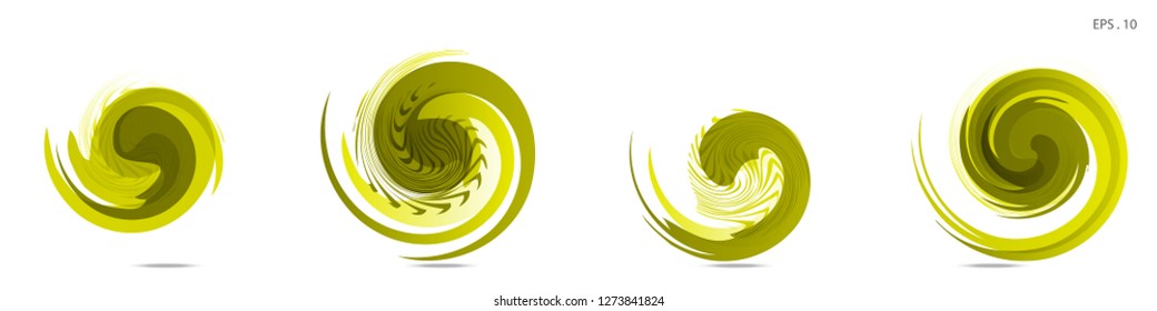 Collection of modern abstract graphic elements. Vortex vector background. Templates for logo design, leaflets or presentations. Vector illustration