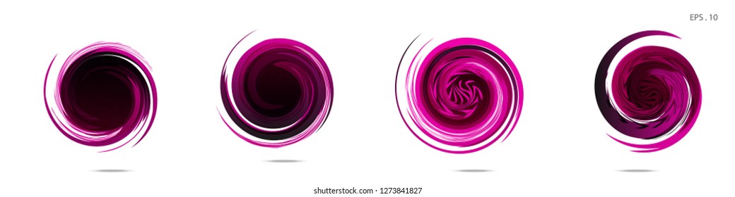 Collection of modern abstract graphic elements. Vortex vector background. Templates for logo design, leaflets or presentations. Vector illustration