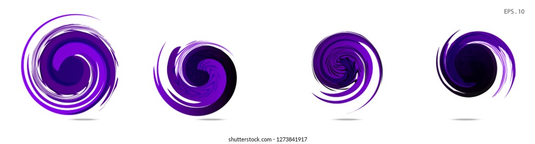 Collection of modern abstract graphic elements. Vortex vector background. Templates for logo design, leaflets or presentations. Vector illustration