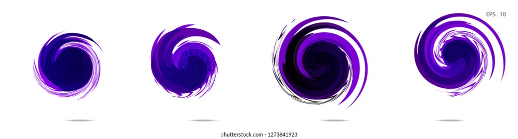 Collection of modern abstract graphic elements. Vortex vector background. Templates for logo design, leaflets or presentations. Vector illustration