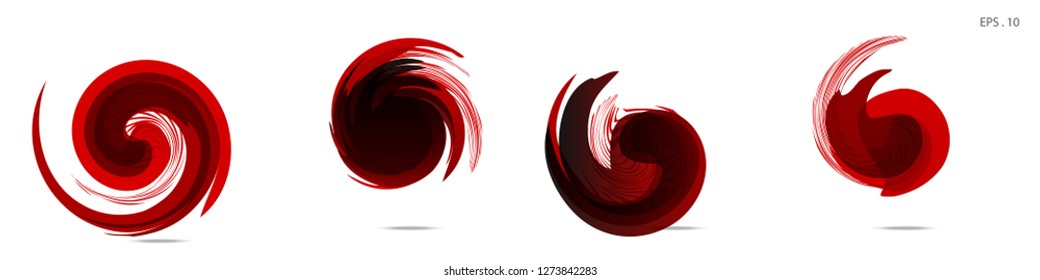 Collection of modern abstract graphic elements. Vortex vector background. Templates for logo design, leaflets or presentations. Vector illustration