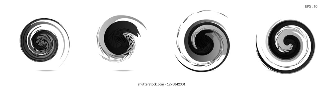 Collection of modern abstract graphic elements. Vortex vector background. Templates for logo design, leaflets or presentations. Vector illustration