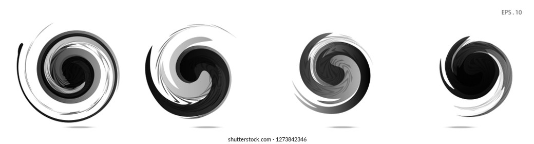 Collection of modern abstract graphic elements. Vortex vector background. Templates for logo design, leaflets or presentations. Vector illustration