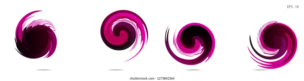 Collection of modern abstract graphic elements. Vortex vector background. Templates for logo design, leaflets or presentations. Vector illustration