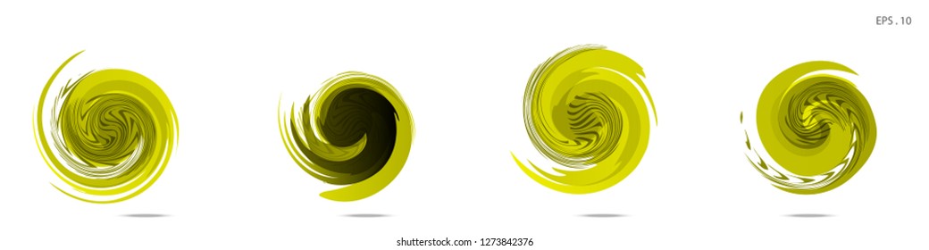 Collection of modern abstract graphic elements. Vortex vector background. Templates for logo design, leaflets or presentations. Vector illustration