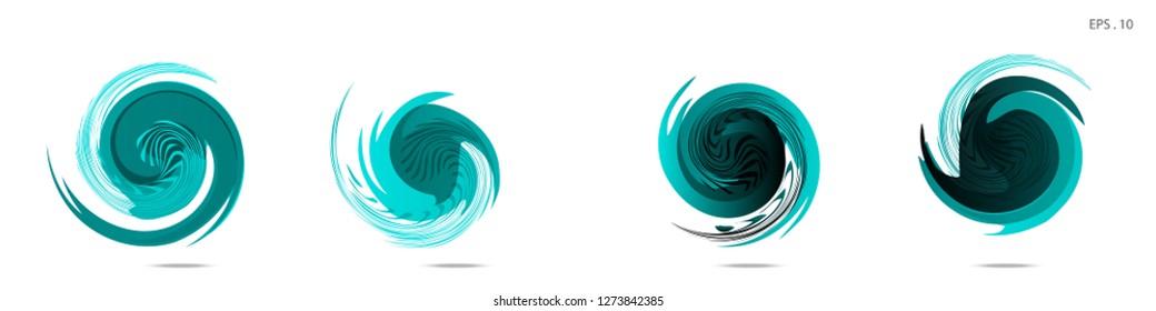 Collection of modern abstract graphic elements. Vortex vector background. Templates for logo design, leaflets or presentations. Vector illustration
