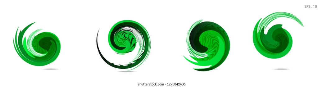 Collection of modern abstract graphic elements. Vortex vector background. Templates for logo design, leaflets or presentations. Vector illustration