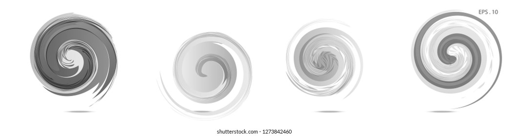 Collection of modern abstract graphic elements. Vortex vector background. Templates for logo design, leaflets or presentations. Vector illustration