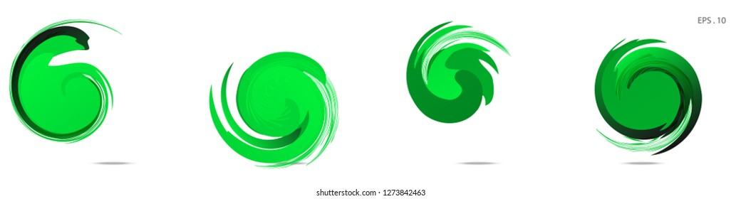 Collection of modern abstract graphic elements. Vortex vector background. Templates for logo design, leaflets or presentations. Vector illustration