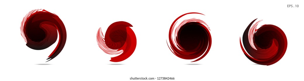 Collection of modern abstract graphic elements. Vortex vector background. Templates for logo design, leaflets or presentations. Vector illustration