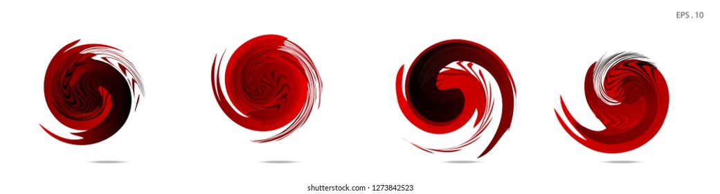 Collection of modern abstract graphic elements. Vortex vector background. Templates for logo design, leaflets or presentations. Vector illustration