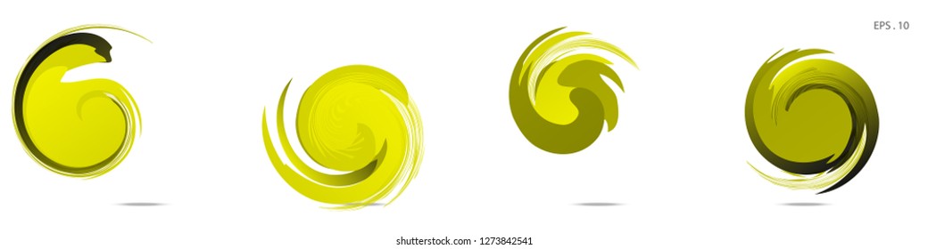 Collection of modern abstract graphic elements. Vortex vector background. Templates for logo design, leaflets or presentations. Vector illustration