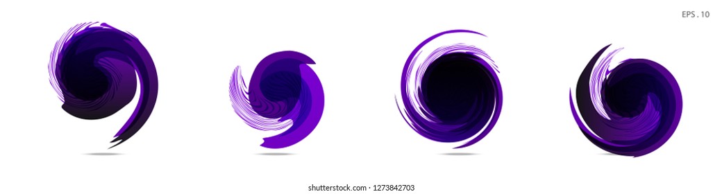 Collection of modern abstract graphic elements. Vortex vector background. Templates for logo design, leaflets or presentations. Vector illustration