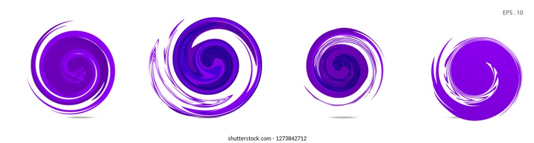 Collection of modern abstract graphic elements. Vortex vector background. Templates for logo design, leaflets or presentations. Vector illustration