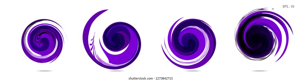 Collection of modern abstract graphic elements. Vortex vector background. Templates for logo design, leaflets or presentations. Vector illustration