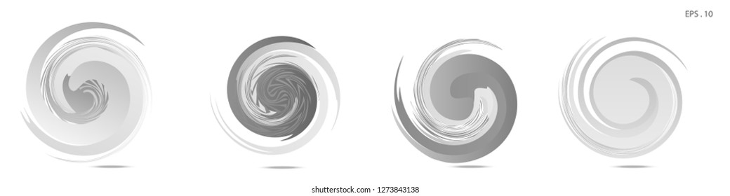 Collection of modern abstract graphic elements. Vortex vector background. Templates for logo design, leaflets or presentations. Vector illustration