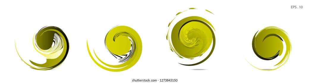 Collection of modern abstract graphic elements. Vortex vector background. Templates for logo design, leaflets or presentations. Vector illustration
