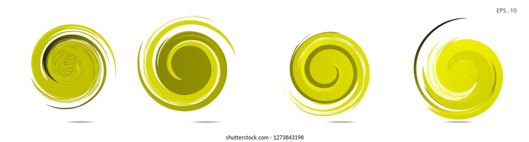 Collection of modern abstract graphic elements. Vortex vector background. Templates for logo design, leaflets or presentations. Vector illustration