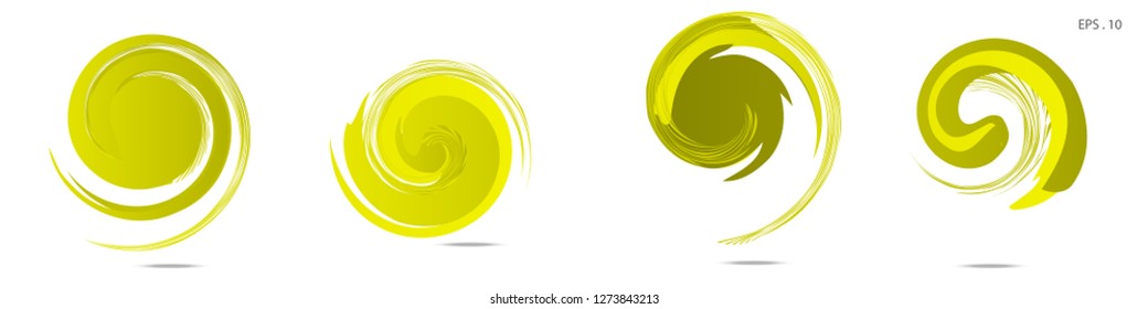 Collection of modern abstract graphic elements. Vortex vector background. Templates for logo design, leaflets or presentations. Vector illustration