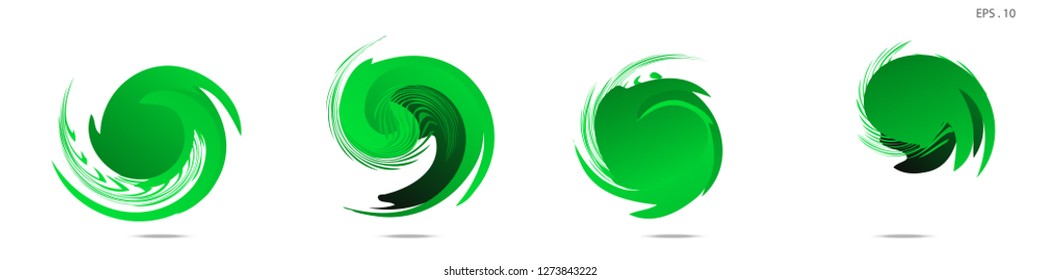Collection of modern abstract graphic elements. Vortex vector background. Templates for logo design, leaflets or presentations. Vector illustration