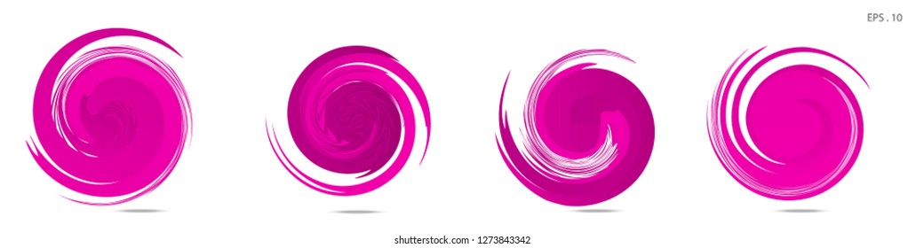 Collection of modern abstract graphic elements. Vortex vector background. Templates for logo design, leaflets or presentations. Vector illustration