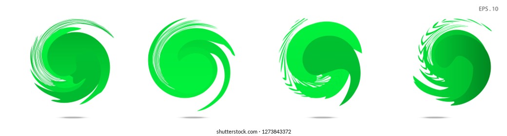 Collection of modern abstract graphic elements. Vortex vector background. Templates for logo design, leaflets or presentations. Vector illustration