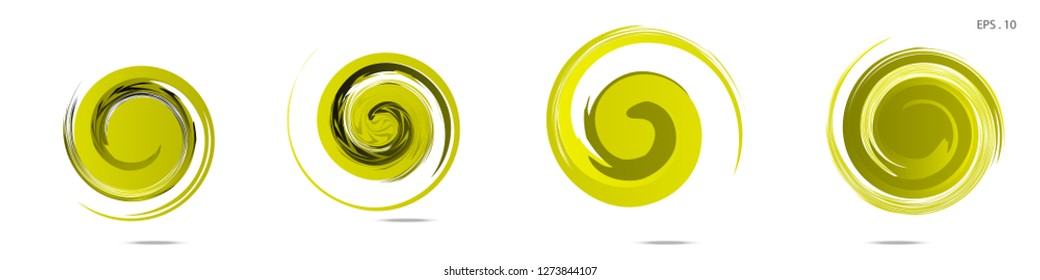 Collection of modern abstract graphic elements. Vortex vector background. Templates for logo design, leaflets or presentations. Vector illustration