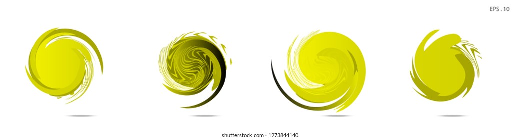 Collection of modern abstract graphic elements. Vortex vector background. Templates for logo design, leaflets or presentations. Vector illustration