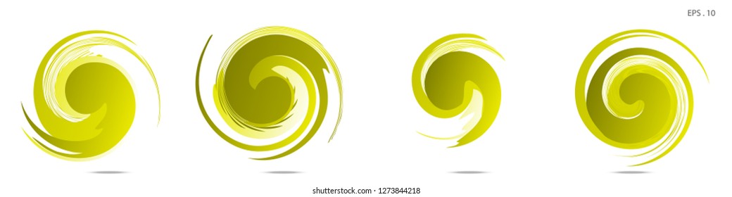 Collection of modern abstract graphic elements. Vortex vector background. Templates for logo design, leaflets or presentations. Vector illustration