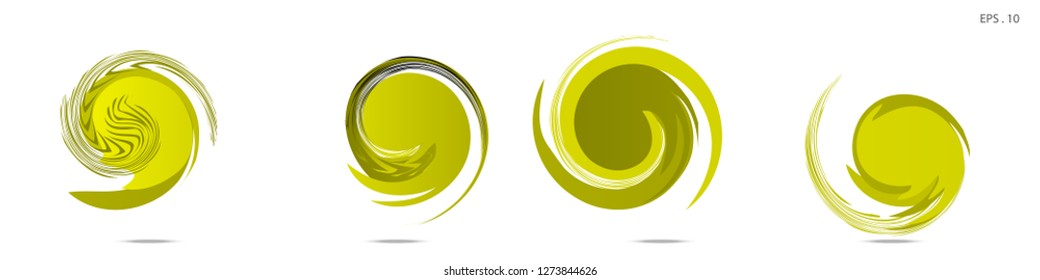 Collection of modern abstract graphic elements. Vortex vector background. Templates for logo design, leaflets or presentations. Vector illustration