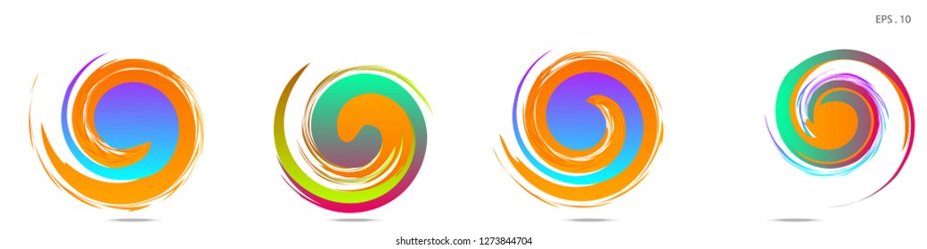 Collection of modern abstract graphic elements. Vortex vector background. Templates for logo design, leaflets or presentations. Vector illustration
