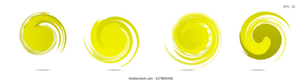 Collection of modern abstract graphic elements. Vortex vector background. Templates for logo design, leaflets or presentations. Vector illustration
