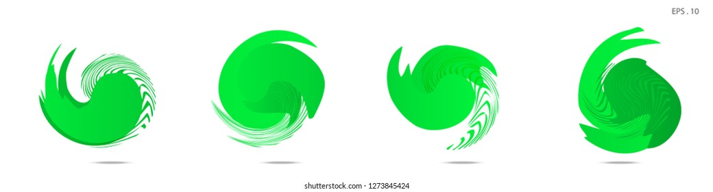 Collection of modern abstract graphic elements. Vortex vector background. Templates for logo design, leaflets or presentations. Vector illustration