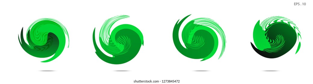 Collection of modern abstract graphic elements. Vortex vector background. Templates for logo design, leaflets or presentations. Vector illustration