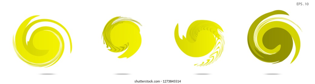 Collection of modern abstract graphic elements. Vortex vector background. Templates for logo design, leaflets or presentations. Vector illustration