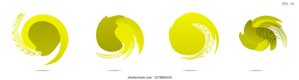 Collection of modern abstract graphic elements. Vortex vector background. Templates for logo design, leaflets or presentations. Vector illustration