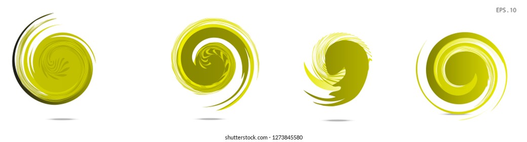 Collection of modern abstract graphic elements. Vortex vector background. Templates for logo design, leaflets or presentations. Vector illustration