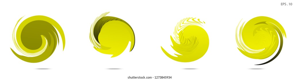 Collection of modern abstract graphic elements. Vortex vector background. Templates for logo design, leaflets or presentations. Vector illustration