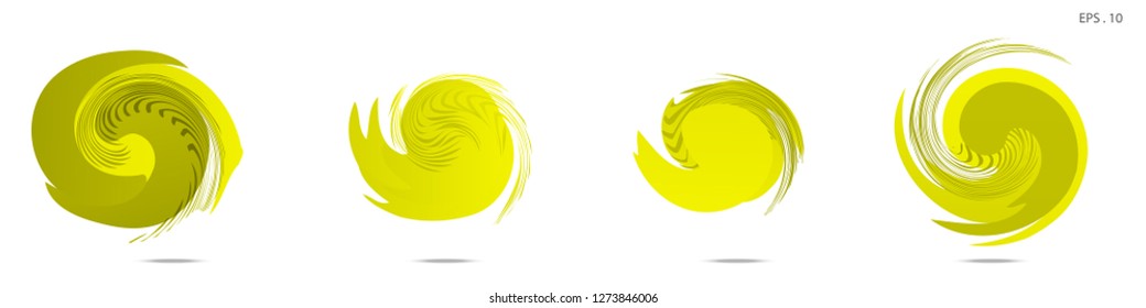 Collection of modern abstract graphic elements. Vortex vector background. Templates for logo design, leaflets or presentations. Vector illustration